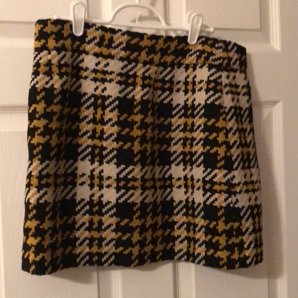 JCrew Plaid Wool Mini Skirt